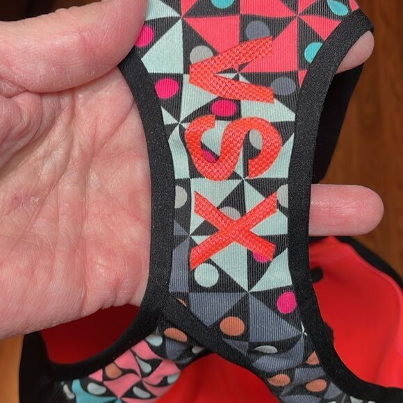 VSX Sport, neon, geometric, Victoria’s Secret Sports Bra, 32DD - Picture 4 of 7